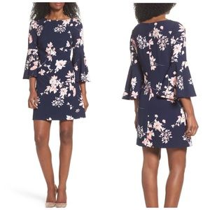 NWOT Eliza J Floral Bell Sleeve Dress